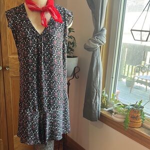 Joie V-Neck Flutter Sleeve Midi Sundress